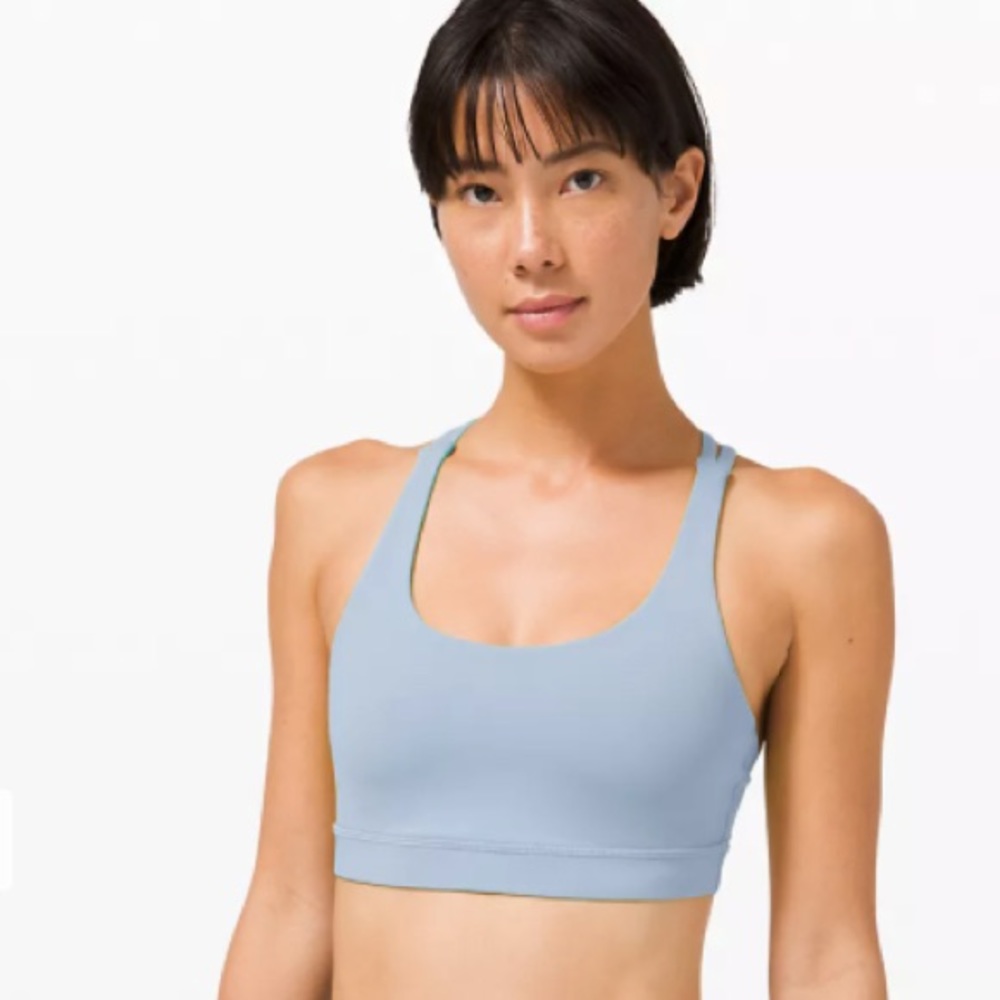 Lululemon Light Grey Energy Sports Bra